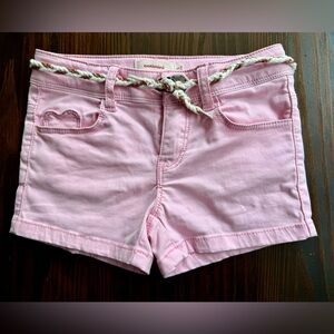 Super sweet Catimini Paris 5T (110 European) pink stretch shorts with belt!